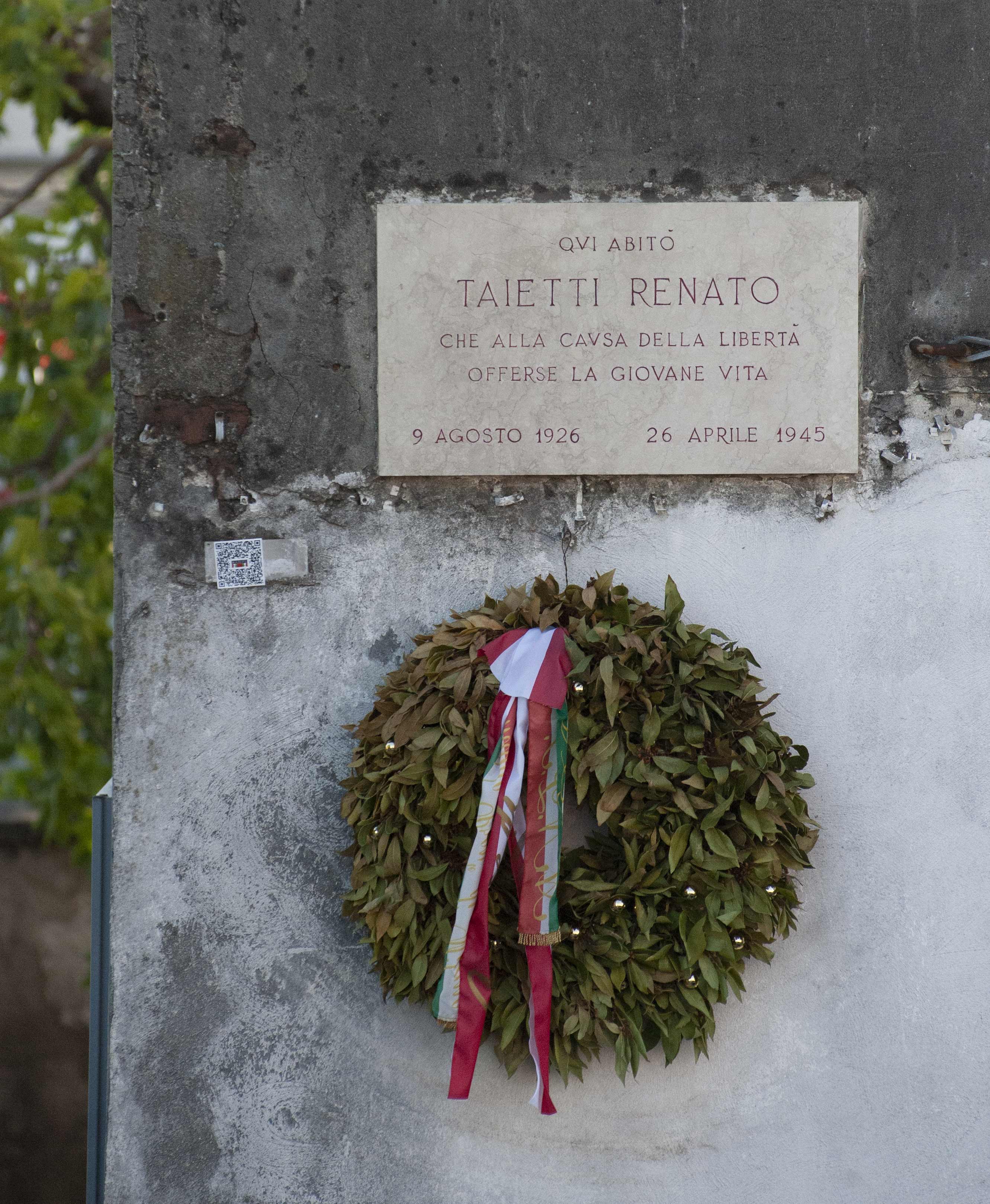 targa partigiano Taietti